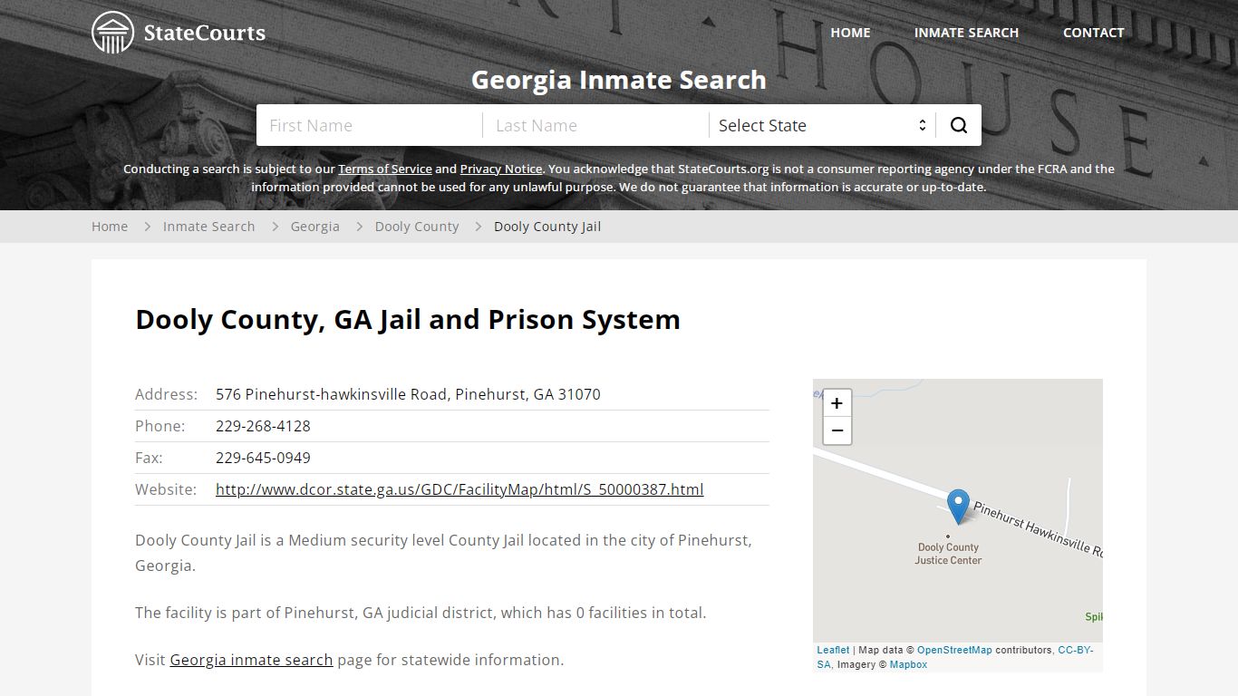 Dooly County Jail Inmate Records Search, Georgia - StateCourts